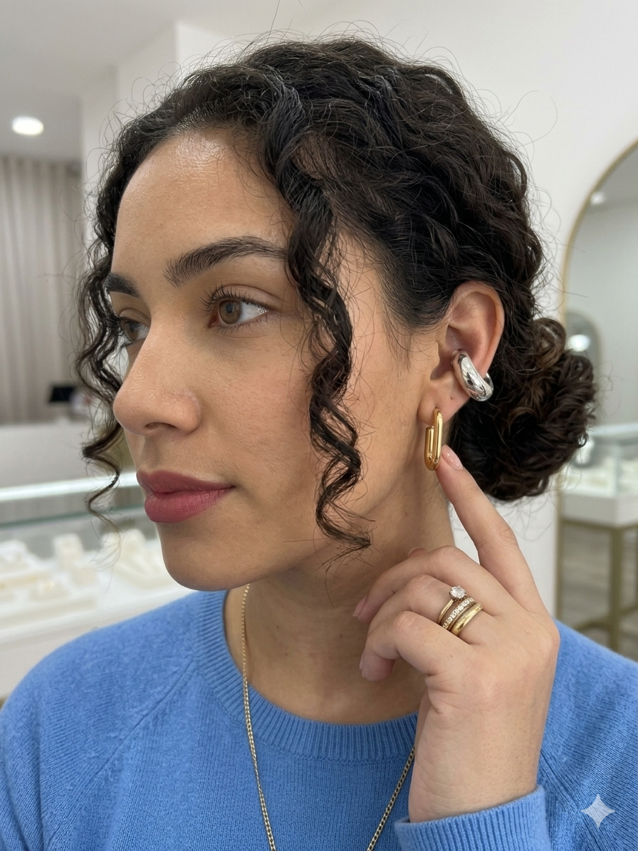 Ear cuffs marmol