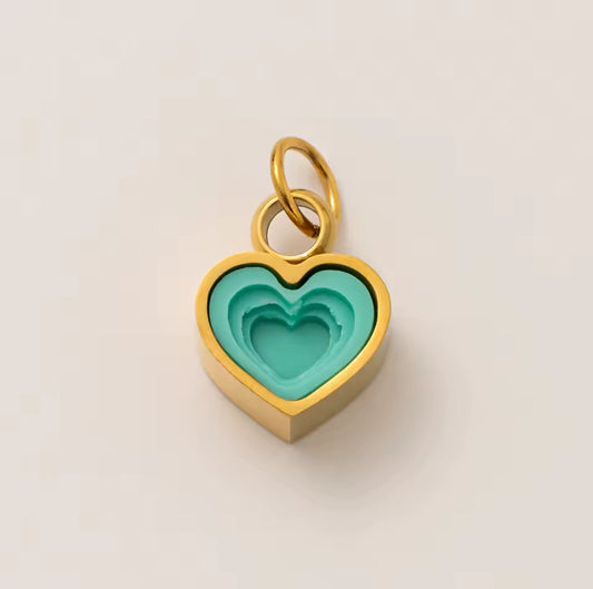 Charm Corazon Turquesa